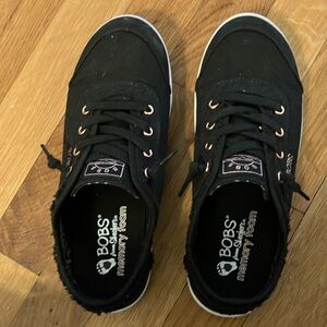 BOBS Black Sneakers with Rose Gold Accents